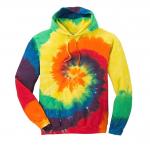 Acid Wash Mens Oversized Pullover Hoodie Custom 100% Cotton Terry Tie Dye for sale