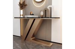 China Width 45cm Entrance Console Table Stainless Steel Entryway Table supplier