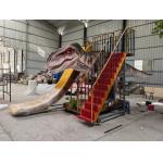 Fiberglass Dinosaur Slides T Rex Slider With Stair Playground Equipment