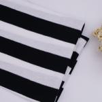 Comfortable And Breathable  And Bouncy Striped Material Fabric For T-Shirt
