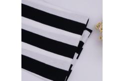 China Comfortable And Breathable  And Bouncy Striped Material Fabric For T-Shirt supplier
