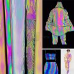 1.37m*100m Clothes Soft Rainbow Reflective Fabric for sale