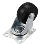 small caster rubber wheels with swivel top plate 1.5 inch for sale
