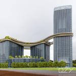HSA 1/500 Plexiglass Architectural Maquette Model Comen Medical Headquaters Building for sale