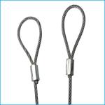 Steel Wire Rope Sling 1.2mm 7x7 With Loop 1000mm For Security Cable for sale