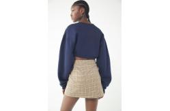China Fall Drawstring Hem Cropped Sweatshirt supplier