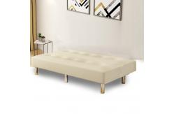 China White PU Leather Folding Couch Bed For Home Bedroom supplier