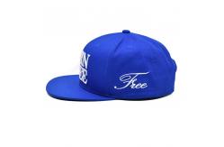 China Custom Embroidery Logo 6 Panel Cotton Snapback Hats Unstructured Flat Bill Snapback Caps supplier
