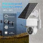 4MP WiFi PTZ Solar Security Camera 4G 3.7W Solar Panel Durable for sale