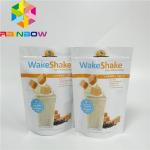Resealable Stand Up Zipper Pouch Bags Milk - Tea Powder Packaging Glossy Finished Full Printing for sale