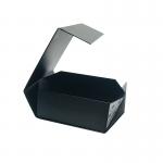 Matt Black Foldable Carton Box , Custom Rigid Paper Box 160mm Length With Magnet