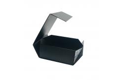 China Matt Black Foldable Carton Box , Custom Rigid Paper Box 160mm Length With Magnet supplier