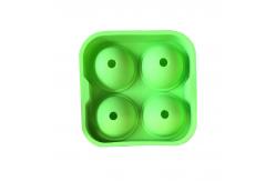 China Stackable 4 Cavity Silicone Sphere Ice Cube Tray supplier
