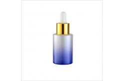 China 30ml Cylinder Glass Bottle Aluminum Cap Essence Empty Glass Dropper Bottles supplier