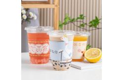 China 16oz 32oz Disposable Bubble Tea Cups For Juice Non Spill supplier