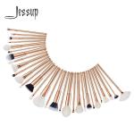 Jessup 30Pcs Golden / Rose Gold Pro Makeup Brushes Set OEM Makeup Supplier Beauty Tools T400 for sale