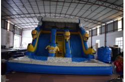 China Durable Commercial Inflatable Water Slides For Kids / Inflatable Minion Dry Slide supplier
