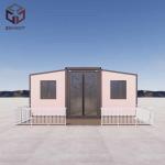 Double Wing Prefab Container House with Broken Bridge Aluminum Window for sale