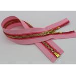 Auto Lock 22 Inch Open End Metal Jacket Zippers Multi Bright Color Polyester Tape for sale