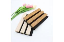 China Custom Acoustic Wall Panel Board 100% Polyester+MDF With Veneer Soundproofing supplier