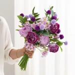Wholesale Artificial Rose Flowers Bouquets Silk Wedding Flowers Bouquets for Wedding Party Decoration for sale