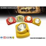 IP65 Lightweight Led Mining Light / 6000 Lux Hard Hat Headlamp PC Meterial