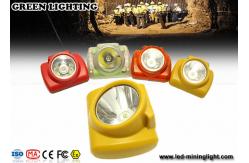 China IP65 Lightweight Led Mining Light / 6000 Lux Hard Hat Headlamp PC Meterial supplier
