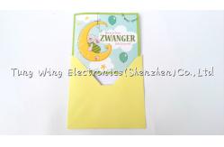 China Christmas Square Shaped Musical Greeting Card with sound module supplier