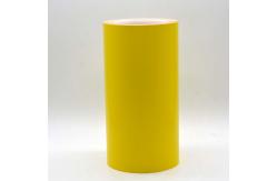 China 1Mil High Temperature Adhesive Label Material Matte Yellow Permanent Adhesive Polyimide With Glassine supplier