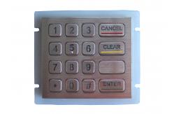 China 0.45mm Travel Metal Numeric Keypad Stainless Steel Dot Matrix With Backlight supplier