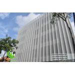 Perforated Curved Metal Facades Aluminum Cladding System PVDF Coating for sale