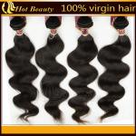 Natural Black Virgin Human Hair Extensions Body Wave for sale