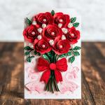 Rectangular Unique Wholesale Exquisite Kraft Paper Dry Flower Greeting Cards Envelope Included for B2B Requirements for sale