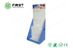 China Customized Logo Printing Recycled PDQ Cardboard Hook Counter Display Stand supplier