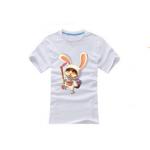 Round Neck Casual T Shirts Silk Screen Printing White Colour Eco - Friendly for sale