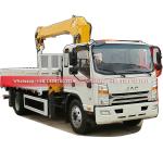 140HP to 168HP 4x2 JAC Truck Mounted Crane 5Tons Lifting Capacity for sale