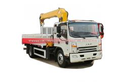 China 140HP to 168HP 4x2 JAC Truck Mounted Crane 5Tons Lifting Capacity supplier