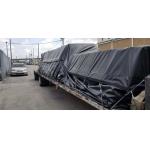14oz Tear Resistant Heavy Duty PVC Truck Cover 3 Piece Tarp Set with 6 Foot Drop for Flatbed Truck Cargo Coverage and Protection