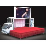 With Stage Mobile Trailer P8 P10 Outdoor LED Screen Truck Display for sale