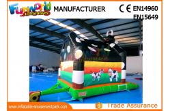 China Large Inflatable Bouncer Slide / 0.55mm PVC Tarpaulin Inflatable Cow Bouncer supplier