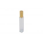 Square Cologne Perfume Tester Bottle With Gold Aluminum Spray Pump for sale