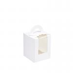 OEM Eco Friendly Kraft Paper Cake Box With Transparent Window 60gsm Thickness for sale