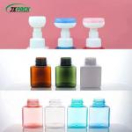 Empty Skin Care Foam Pump Bottle 100 120 150 200 250ML White Bath Soap Foam Bottle Transparent Pet Flower Foam Bottle for sale