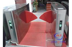 China Access Control Flap Barrier Gate , retractable pedestrian barriers Infrared induction clamp supplier