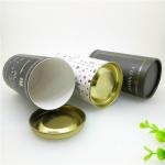 CMYK Printing Recycled Paper Composite Cans / Tea Tin Packaging Tube for sale