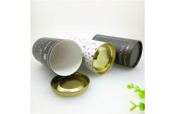 China CMYK Printing Recycled Paper Composite Cans / Tea Tin Packaging Tube supplier