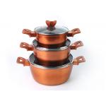 Tempered Glass Lid Customized Logo 1.7mm Non Stick Soup Pot for sale