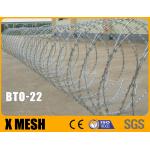Razor Barbed Wire With BTO 22 Cross Type 5 Clips Each Circle 600mm Outside Diameter for sale