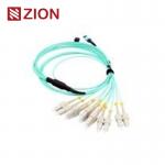 12F MTP OM3 Fiber Optic MTP-LC 2.0mm Straight Harness Cables for sale