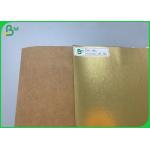 Waterproof  0.3mm 0.55mm Golden Color Washable Kraft Paper For Recycled Bag for sale